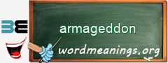 WordMeaning blackboard for armageddon